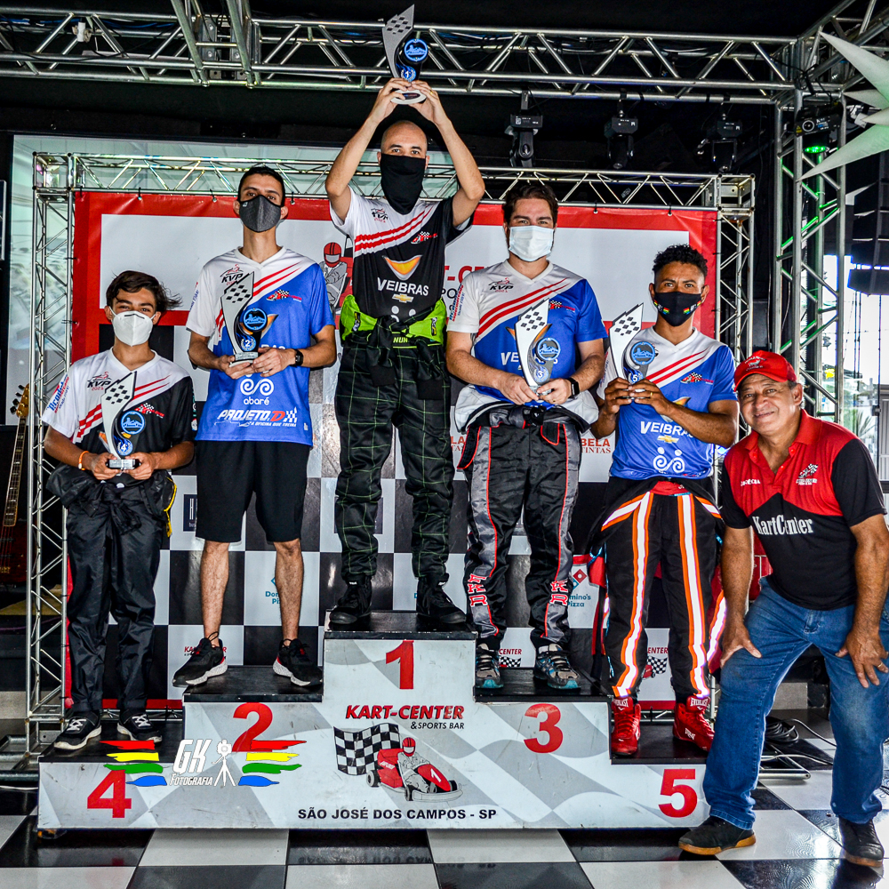 Pódio GP Veibras Liga KVP 2021 Kart Center